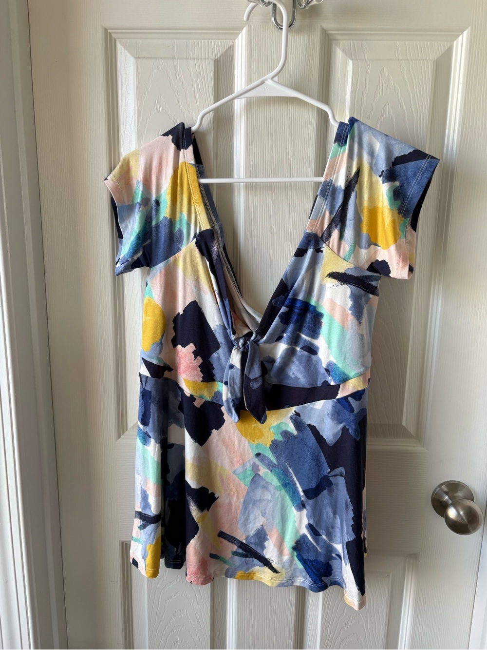torrid Super Soft Knit Tie Front Top in Pastel Multicolor Size 1x (14/16)